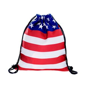 Usa Flag Unisex-Drawstring Backpack Dance