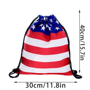 Usa Flag Unisex-Drawstring Backpack Dance